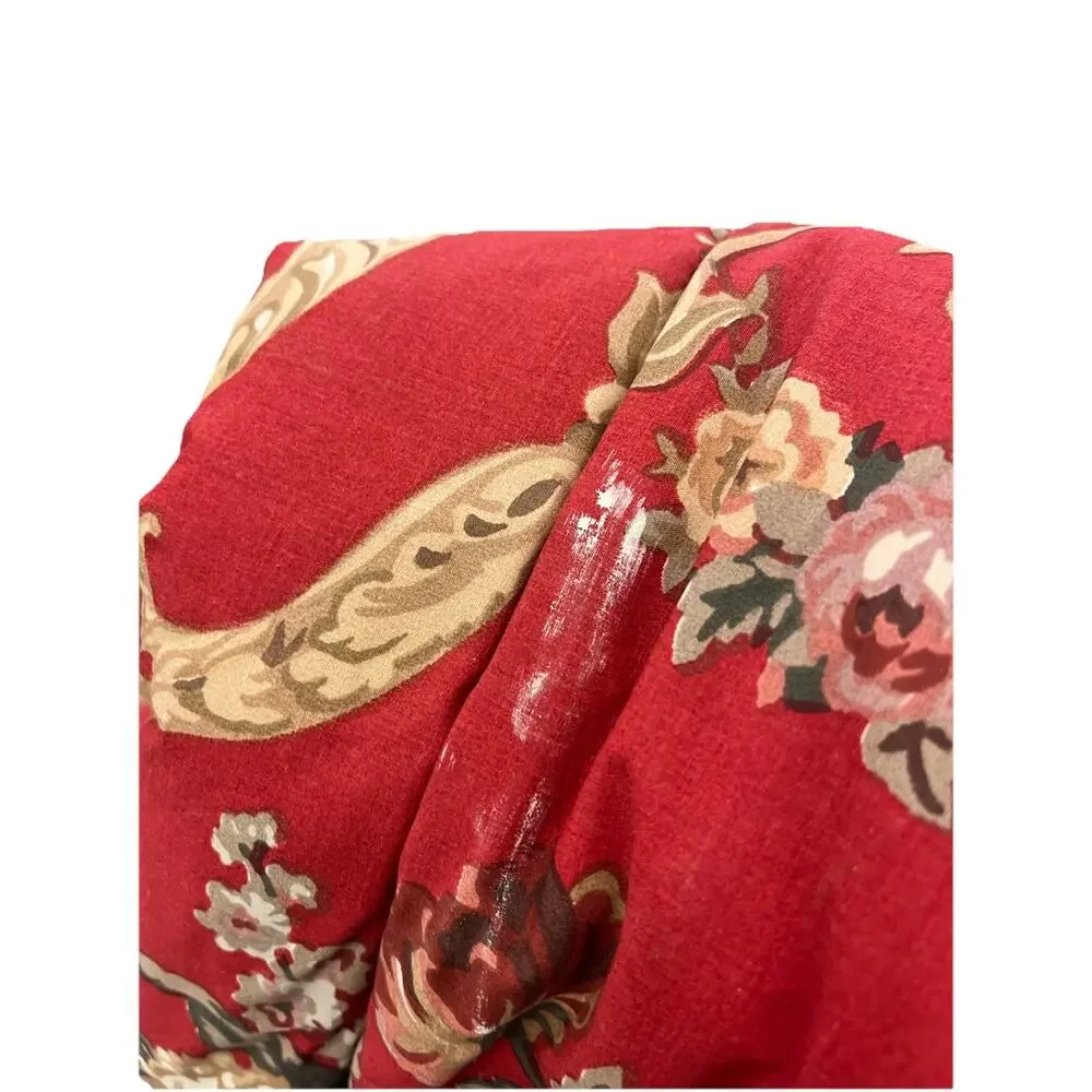 Vintage RALPH LAUREN red floral Marseilles Comforter FULL/QUEEN